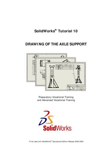 SolidWorks Tutorial 10 DRAWING OF THE AXLE SUPPORT