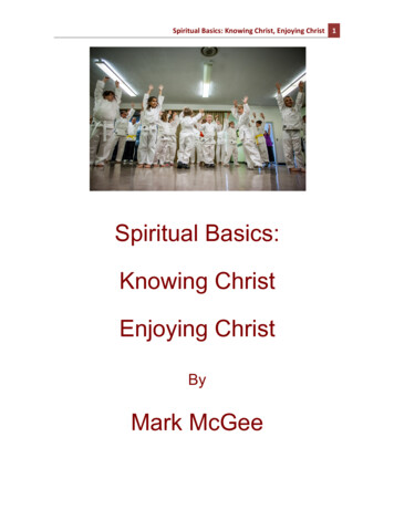 Spiritual Basics - Knowing Christ