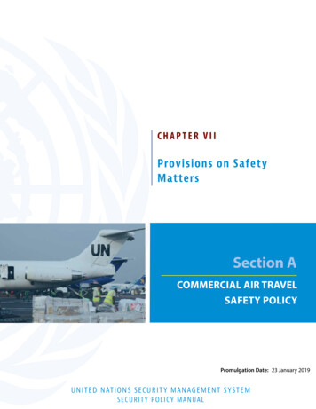 Provisions On Safety Matters - United Nations