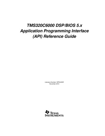 TMS320C6000 DSP/BIOS 5.x Application Programming Interface (API .