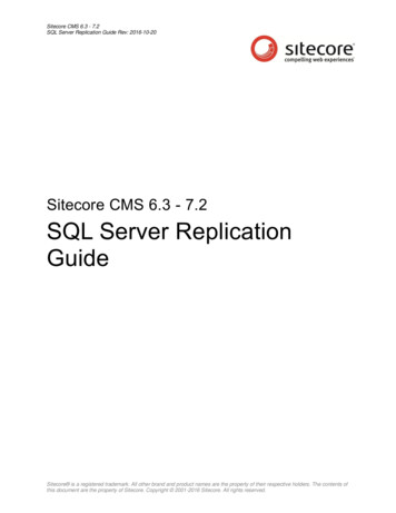 SQL Server Replication Guide - Doc.sitecore 
