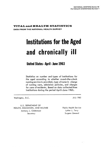 Institutions For The Aged And Chronically Ill
