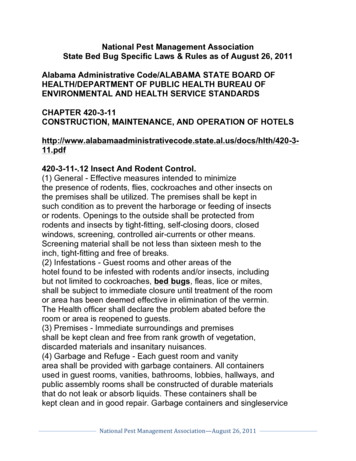 National Pest Management Association State Bed Bug Specific Laws .