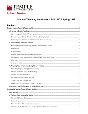 Student Teaching Handbook - Education.temple.edu