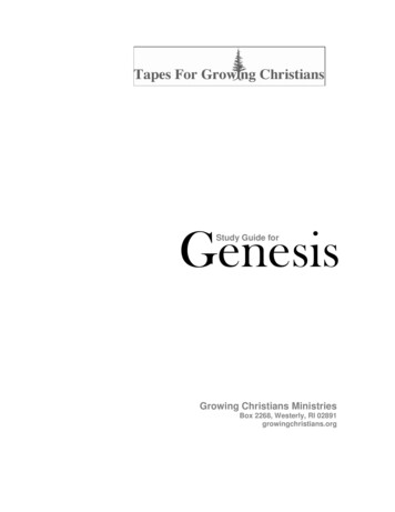 Complete Genesis Study Guide - Growing Christians Ministries