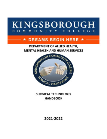 DEPARTMENT OF NURSING - Kingsborough Community College