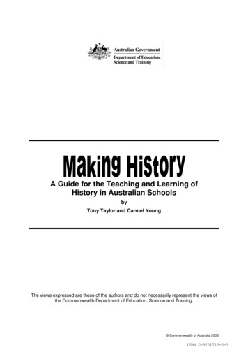 A Guide For The Teaching And Learning Of History In .