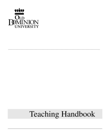 Teaching Handbook - Old Dominion University