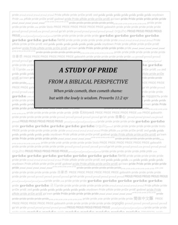 A STUDY OF PRIDE - Free Online Bible Study Lessons
