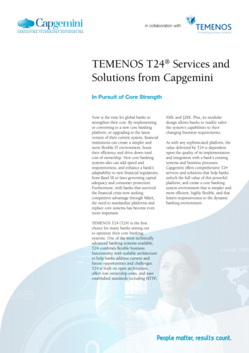 TEMENOS T24 Services And Solutions From Capgemini