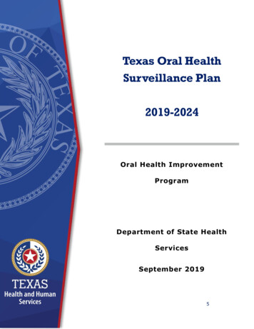 Texas Oral Health Surveillance Plan