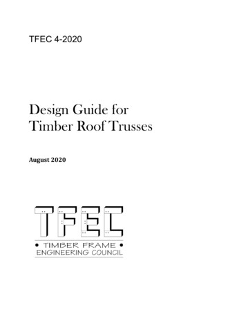 Design Guide For Timber Roof Trusses