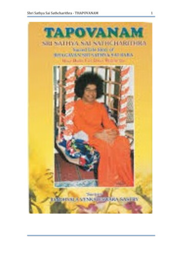 Shri Sathya Sai Sathcharithra - THAPOVANAM