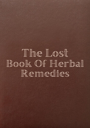 The Lost Book Of Herbal Remedies - Zenodo 