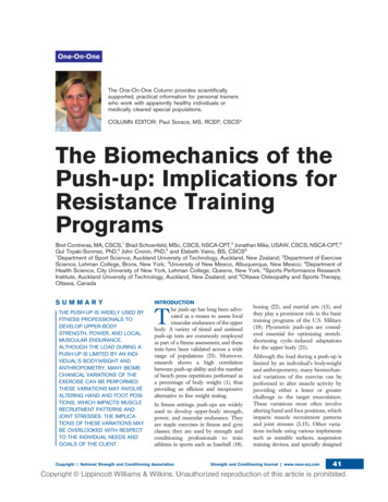 The Biomechanics Of The Push-up: Implications For .