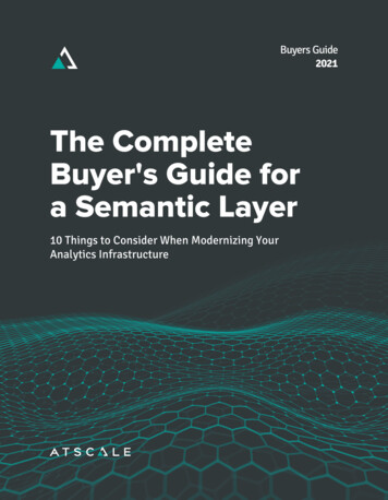 The Complete Buyer's Guide For A Semantic Layer - AtScale