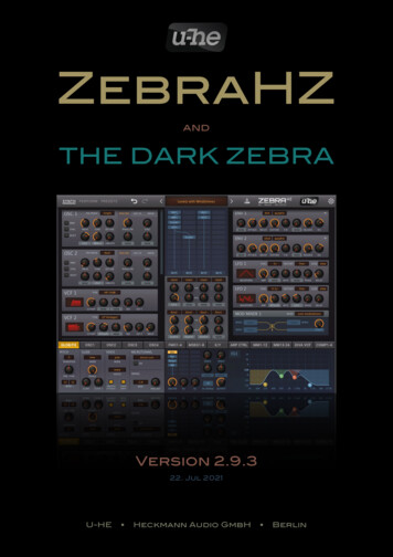 The Dark Zebra User Guide