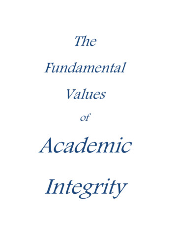 The Fundamental Values - Chapman University