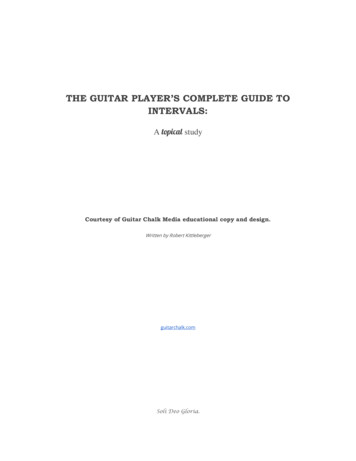 THE GUITAR PLAYER’S GUIDE TO INTERVALS