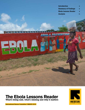 The Ebola Lessons Reader