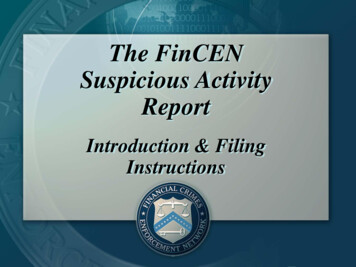 The FinCEN Suspicious Activity Report