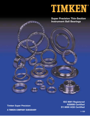 Timken Super Precision Thin Section Instrument Ball Bearings