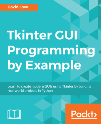 Tkinter GUI Programming By