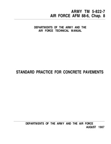 TM 5-822-7 Standard Practice For Concrete Pavements