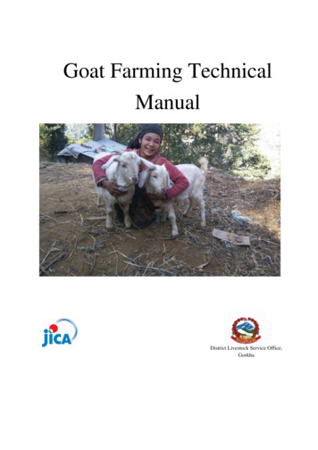 Goat Farming Technical Manual - JICA - 国際協力機構