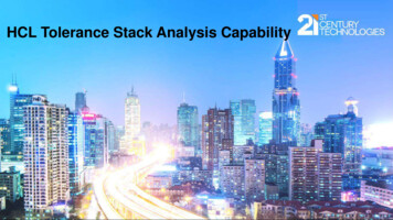 HCL Tolerance Stack Analysis Capability - Hcltech 