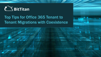 Top Tips For Office 365 Tenant To Tenant Migrations With . - BitTitan
