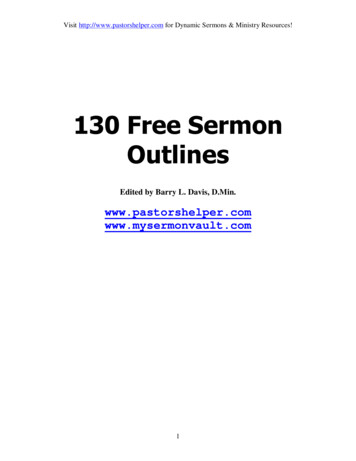 130 Free Sermon Outlines