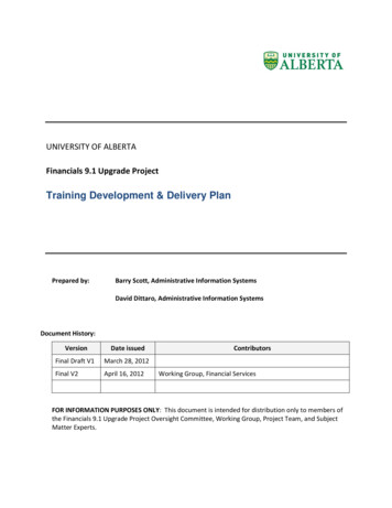 Training Development & Delivery Plan