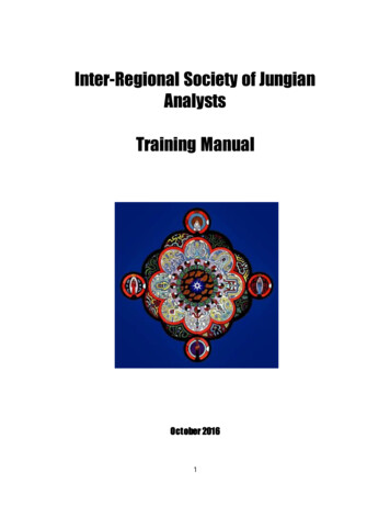 Inter-Regional Society Of Jungian Analysts Training Manual