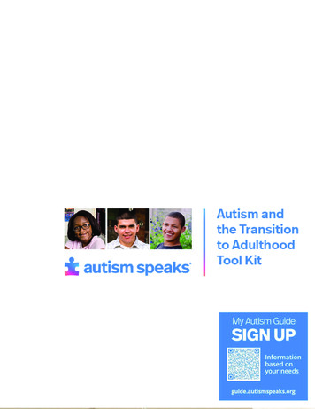 Transitioning Tool Kit Transition Tool Kit - Autism Speaks