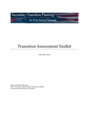 Transition Assessment Toolkit 2-15-12 - M & L Special .