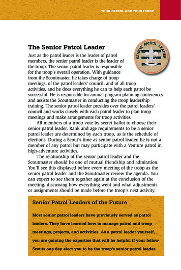 The Senior Patrol Leader - Boy Scouts Of America