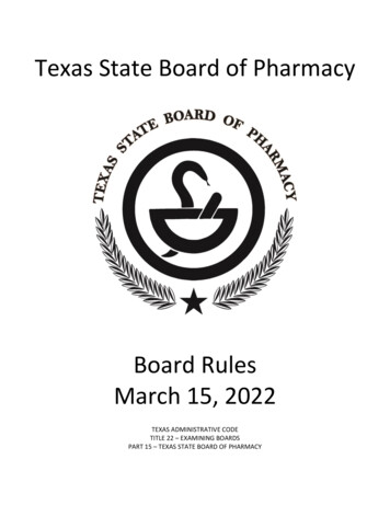 Texas State Board Of Pharmacy
