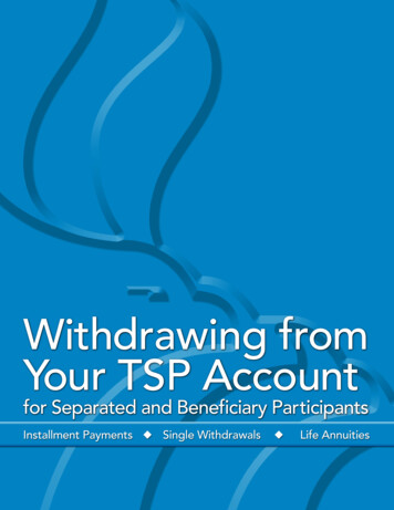 Withdrawing From Your TSP Account