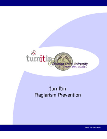 Turnitin Plagiarism Prevention - Tarleton State University