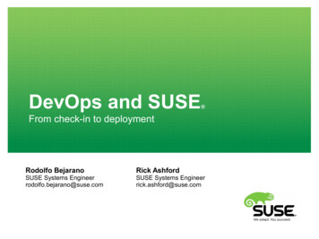 DevOps And SUSE - Open Source Conference SUSECON