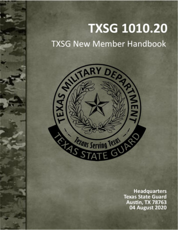 Texas State Guard New Member Handbook