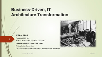 Business-Driven, IT Architecture Transformation - OMG