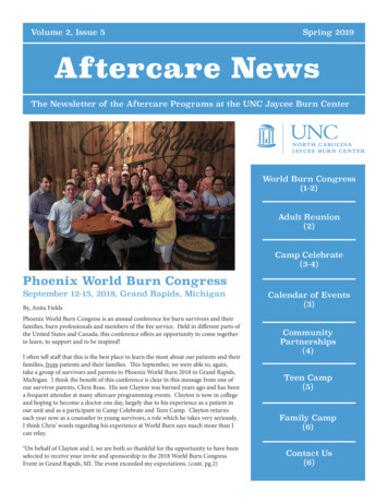 Aftercare Spring 2019 Volume 2, Issue 5 Spring 2019 .