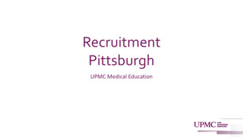 Recruitment Pittsburgh - University Of Pittsburgh