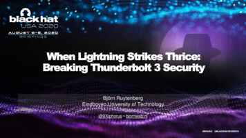 Thunderspy - When Lightning Strikes Thrice: Breaking .