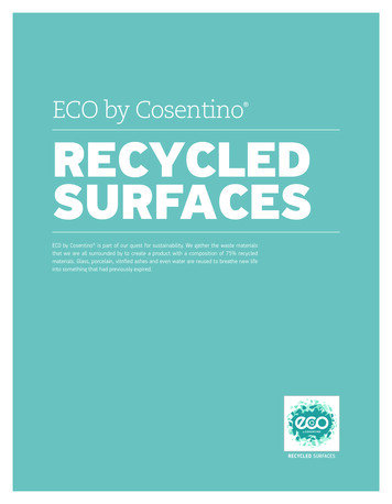 ECO By Cosentino RECYCLED SURFACES