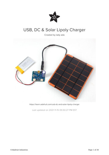 USB, DC & Solar Lipoly Charger - Adafruit Industries