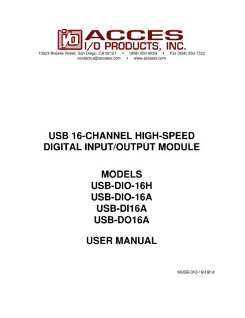 Usb 16-channel High-speed Digital Input/Output Module Models Usb-dio .