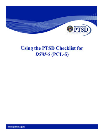 Using The PTSD Checklist For DSM-5 (PCL-5)